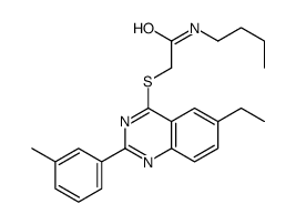 Acetamide, N-butyl-2-[[6-ethyl-2-(3-methylphenyl)-4-quinazolinyl]thio]- (9CI)结构式