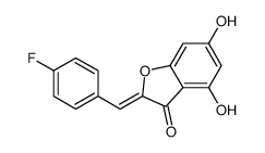 2-[(4-fluorophenyl)methylidene]-4,6-dihydroxy-1-benzofuran-3-one结构式