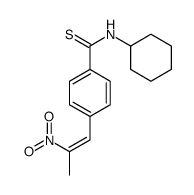 N-cyclohexyl-4-(2-nitroprop-1-enyl)benzenecarbothioamide Structure