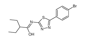 N-[5-(4-bromophenyl)-1,3,4-thiadiazol-2-yl]-2-ethylbutanamide结构式