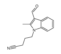 4-(3-formyl-2-methylindol-1-yl)butanenitrile结构式
