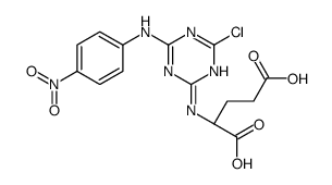 (2S)-2-[[4-chloro-6-(4-nitroanilino)-1,3,5-triazin-2-yl]amino]pentanedioic acid Structure