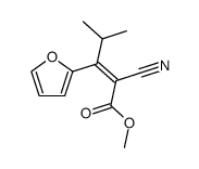 (Z)-2-Cyano-3-furan-2-yl-4-methyl-pent-2-enoic acid methyl ester结构式