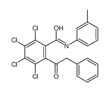 2,3,4,5-tetrachloro-N-(3-methylphenyl)-6-(2-phenylacetyl)benzamide Structure