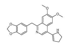 1-(1,3-benzodioxol-5-ylmethyl)-4-(2,3-dihydro-1H-pyrrol-5-yl)-6,7-dimethoxyisoquinoline结构式