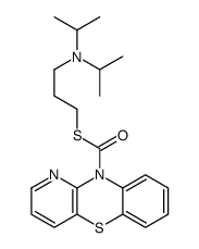 10H-Pyrido[3,2-b][1,4]benzothiazine-10-carbothioic acid S-[3-(diisopropylamino)propyl] ester结构式