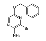 3-bromo-5-phenylmethoxypyrazin-2-amine结构式