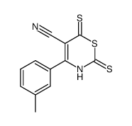 5-Cyano-4-(3-tolyl)-1,3-thiazine-2,6(3H)-dithione Structure