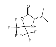 (S)-4-isopropyl-2,2-bis-trifluoromethyl-oxazolidin-5-one结构式