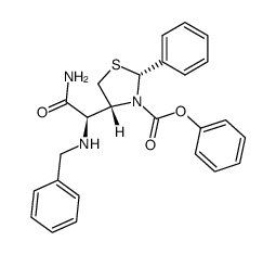 (R)-2-benzylamino-2-[(2R,4R)-3-phenoxycarbonyl-2-phenylthiazolidin-4-yl]acetamide Structure