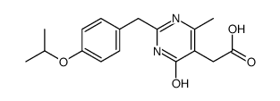 2-[6-methyl-4-oxo-2-[(4-propan-2-yloxyphenyl)methyl]-1H-pyrimidin-5-yl]acetic acid结构式