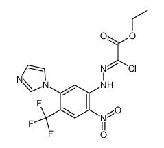 ethyl N1-[5-(imidazol-1-yl)-2-nitro-4-trifluoromethylphenyl]hydrazono-N2-chloroacetate结构式