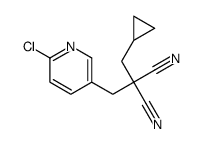 2-[(6-chloropyridin-3-yl)methyl]-2-(cyclopropylmethyl)propanedinitrile Structure