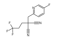 2-[(5-fluoropyridin-2-yl)methyl]-2-(3,3,3-trifluoropropyl)propanedinitrile结构式