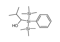 1,1,1,3,3,3-hexamethyl-2-phenyl-2-(1'-hydroxy-2'-methylpropyl)trisilane Structure