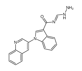 N-(hydrazinylmethylidene)-1-quinolin-3-ylindole-3-carboxamide Structure