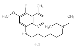 Diethyl{6-[(5-fluoro-6-methoxy-4-methyl(8-quinolyl))amino]hexyl}amine结构式