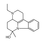 1H-Indolo(3,2,1-de)(1,5)naphthyridin-6-ol,2,3,3a,4,5,6-hexahydro-3-ethyl-6-methyl Structure
