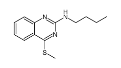 2-butylamino-4-methylthioquinazoline结构式