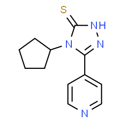 4-cyclopentyl-5-(4-pyridinyl)-4H-1,2,4-triazole-3-thiol structure