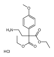 [4-ethoxy-3-ethoxycarbonyl-3-(4-methoxyphenyl)-4-oxobutyl]azanium,chloride结构式