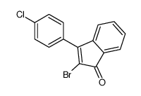 2-bromo-3-(4-chlorophenyl)inden-1-one结构式