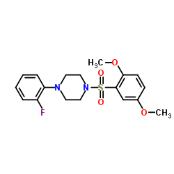 1-((2,5-DIMETHOXYPHENYL)SULFONYL)-4-(2-FLUOROPHENYL)PIPERAZINE结构式