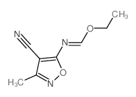 5-(ethoxymethylideneamino)-3-methyl-oxazole-4-carbonitrile结构式