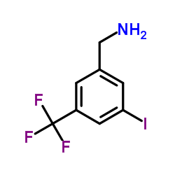 1-[3-Iodo-5-(trifluoromethyl)phenyl]methanamine Structure