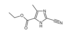 1H-Imidazole-4-carboxylic acid,2-cyano-5-methyl-,ethyl ester (9CI)结构式