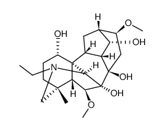 20-ethyl-6β,16β-dimethoxy-4-methyl-aconitane-1α,7,8,14α-tetraol Structure