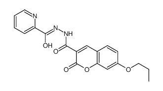 N'-(2-oxo-7-propoxychromene-3-carbonyl)pyridine-2-carbohydrazide结构式