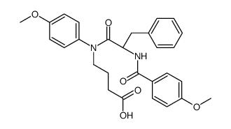 N-(N-(p-Methoxybenzoyl)phenylalanyl)-4-(p-anisidino)butyric acid结构式