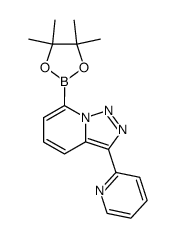 2-[3-(2-pyridyl)methyl-7-[1,2,3]triazolo[1,5-a]pyridyl]-4,4,5,5-tetramethyl[1,3,2]dioxaborolane结构式