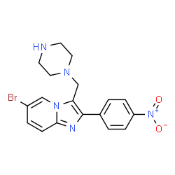 6-BROMO-2-(4-NITROPHENYL)-3-PIPERAZIN-1-YLMETHYLIMIDAZO[1,2-A]PYRIDINE picture