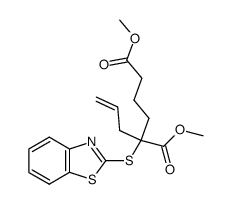 dimethyl 2-allyl-2-(benzo[d]thiazol-2-ylthio)hexanedioate结构式