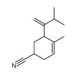 4-methyl-5-(3-methylbuten-2-yl)cyclohex-3-ene-1-carbonitrile structure