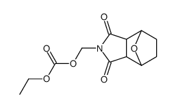 N-(Ethoxycarbonyloxymethyl)-7-oxabicyclo[2.2.1]heptane-2,3-dicarbimide structure