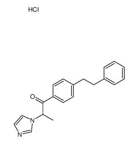 2-imidazol-1-yl-1-[4-(2-phenylethyl)phenyl]propan-1-one,hydrochloride Structure