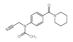 N-(cyanomethyl)-N-[4-(piperidine-1-carbonyl)phenyl]acetamide structure