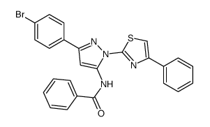 N-[5-(4-bromophenyl)-2-(4-phenyl-1,3-thiazol-2-yl)pyrazol-3-yl]benzami de Structure