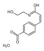 (E)-N-(2-hydroxyethyl)-3-(4-nitrophenyl)prop-2-enamide,hydrate结构式