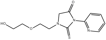 1-[2-(2-Hydroxyethoxy)ethyl]-3-(2-pyridyl)-2-thioxoimidazolidin-4-one结构式