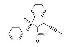 1-(benzenesulfonyl)pent-3-ynylsulfonylbenzene Structure