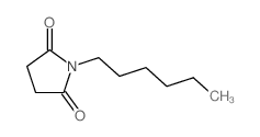 2,5-Pyrrolidinedione,1-hexyl- Structure