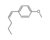 (Z)-1-(4-methoxy)phenylpent-1-ene Structure
