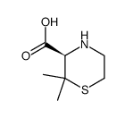 (R)-2,2-二甲基硫代吗啉-3-羧酸结构式