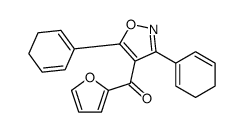 4,5-Dihydro-3,5-diphenylisoxazol-4-yl(2-furanyl) ketone Structure