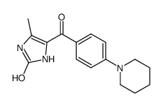 4-methyl-5-(4-piperidin-1-ylbenzoyl)-1,3-dihydroimidazol-2-one Structure