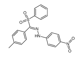 α-(phenylsulfonyl)-p-tolualdehyde p-nitrophenylhydrazone Structure